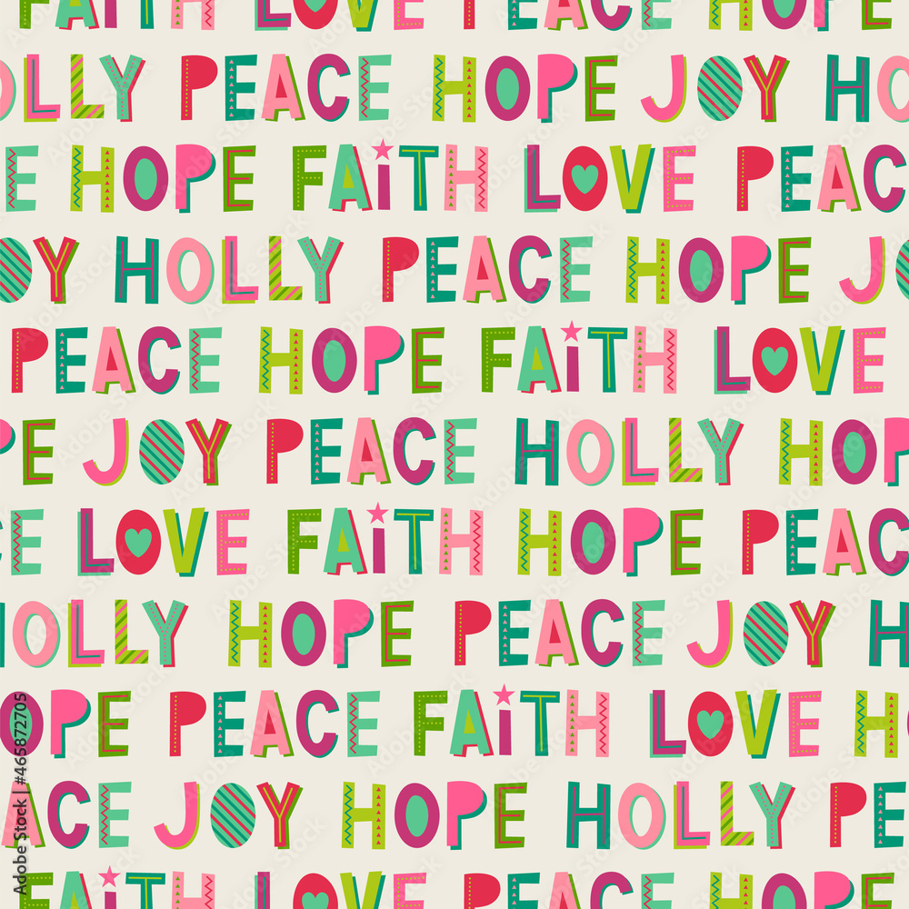 Colorful typography design pattern for christmas and new year background.