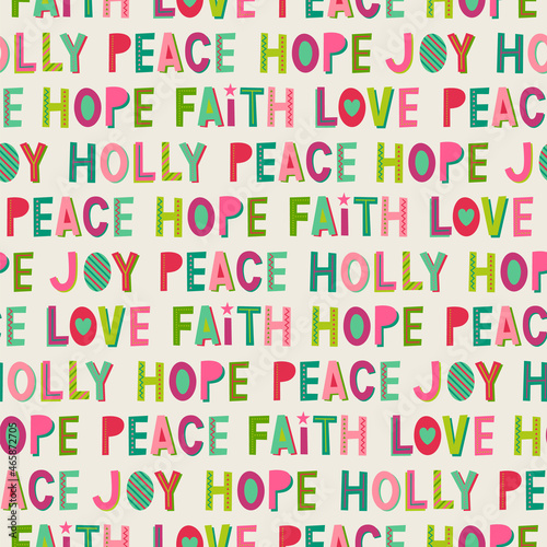 Colorful typography design pattern for christmas and new year background.