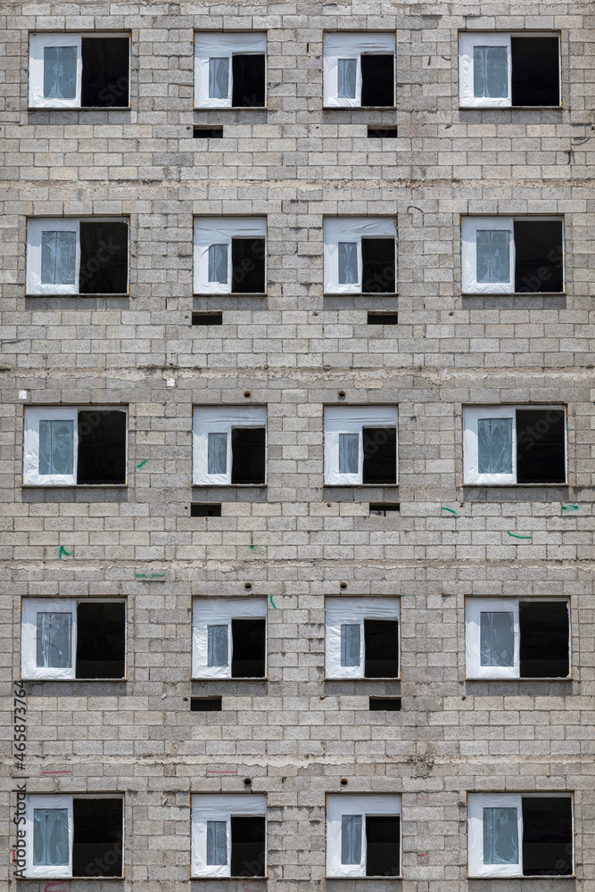 Fototapeta premium Popular residential building in construction. Sao Paulo city, Brazil