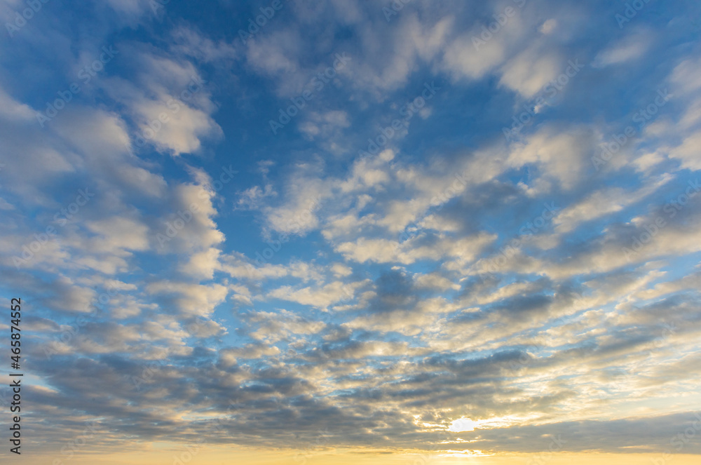 evening clouds in the blue sky evening clouds in the blue sky