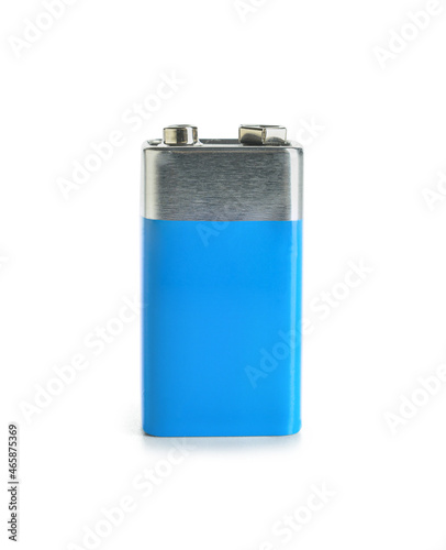Alkaline battery isolated on white background photo