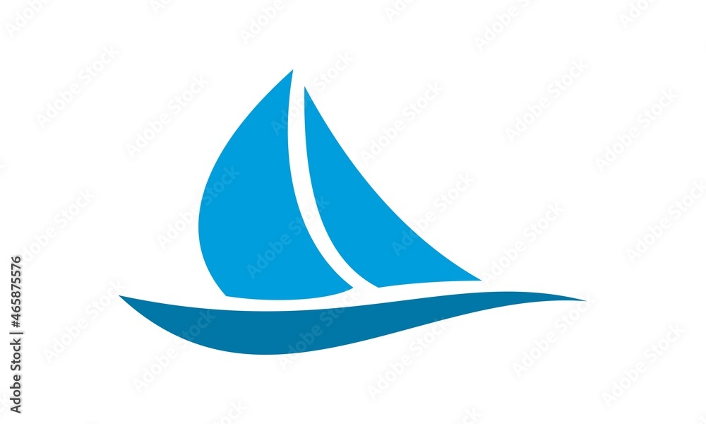 yacht icon simple vector