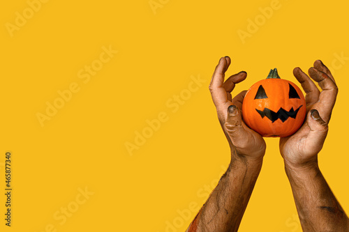 Hands of zombie with Hallow...