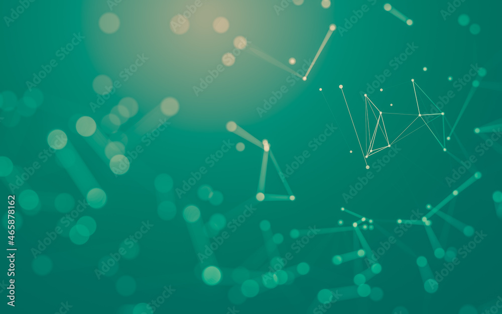Abstract background. Molecules technology with polygonal shapes, connecting dots and lines. Connection structure. Big data visualization. Abstract background. Molecules technology with polygonal shapes, connecting dots and lines. Connection structure. Big data visualization.
