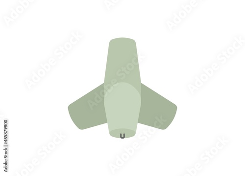 Tetrapod. Wave breaker. Simple flat illustration.