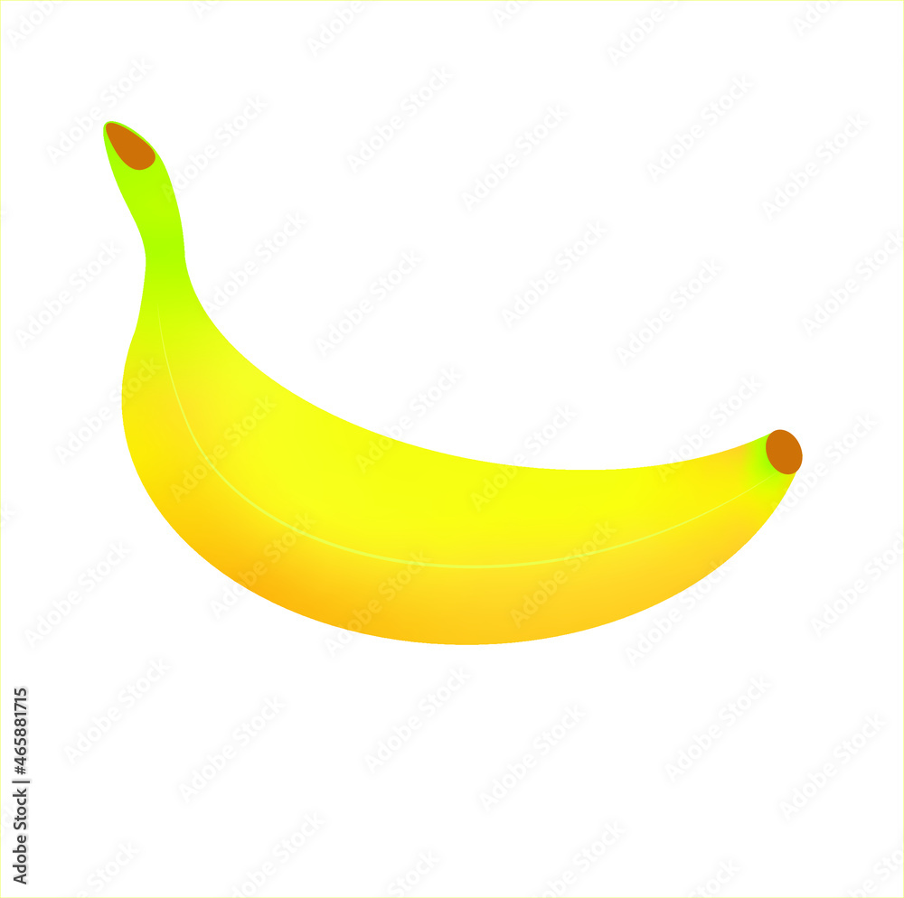 banana isolated on white background, vector illustration, eps 10