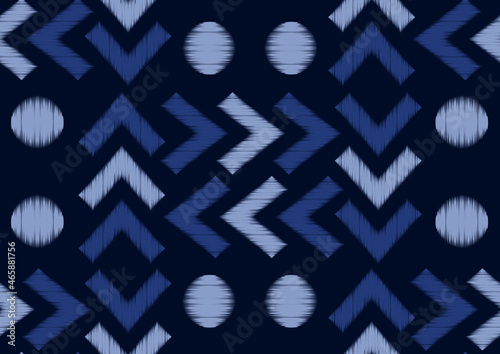 Ethnic pattern Tie Dye or Aztec style, Folk embroidery. 