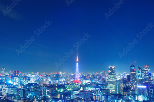 Wallpaper Mural 東京タワーのダイヤモンドヴェールのライトアップ,夜景, 港区,東京都 Torontodigital.ca
