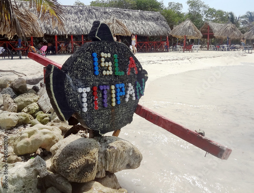 Isla Tintipan en el caribe colombiano. Turismo vacacional en Colombia. photo