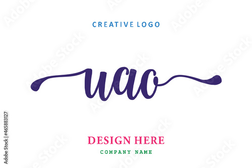 UAO lettering logo is simple, easy to understand and authoritative photo