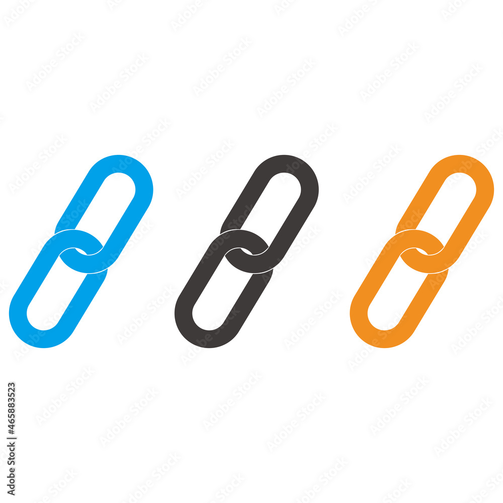 Link single set icon.Chain link sign Link single set icon.Chain link sign