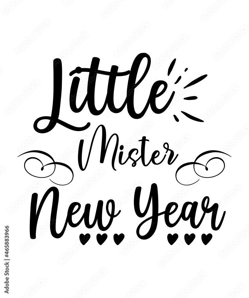 Fototapeta premium Happy New Years SVG Bundle, Hello 2022 Svg, 2021