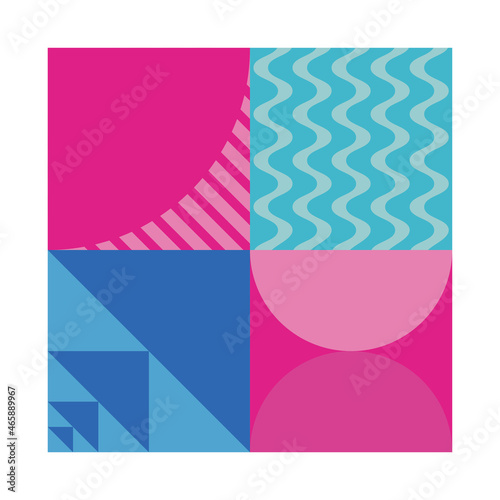 minimal geometric colorful poster