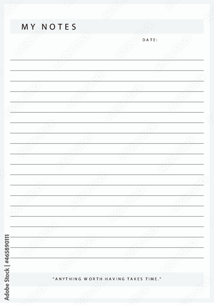 Grey Minimalist Journal Notes Planner Grey Minimalist Journal Notes Planner