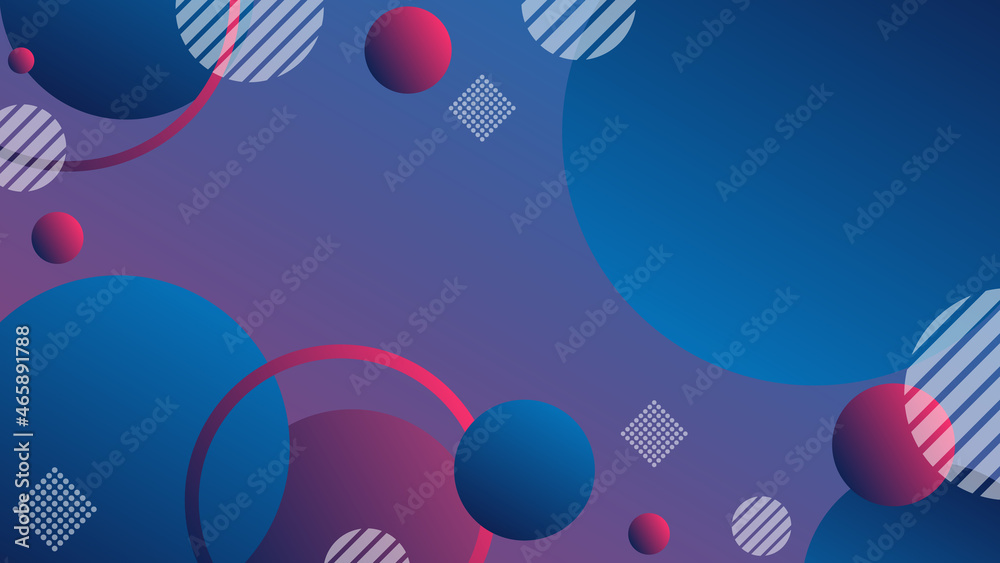 Geometric wallpaper, abstract background simple shapes banner. Trendy vector illustration background.