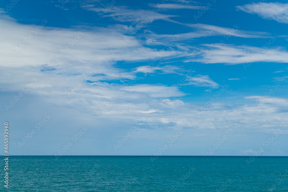 Natural tropical blue sea and sky, cloud nature landscape summer vacation background in Thailand. Natural tropical blue sea and sky, cloud nature landscape summer vacation background in Thailand.