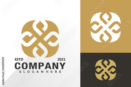 Letter x luxury logo and icon design vector concept for template