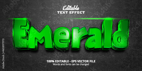 Editable text effect, Emerald text