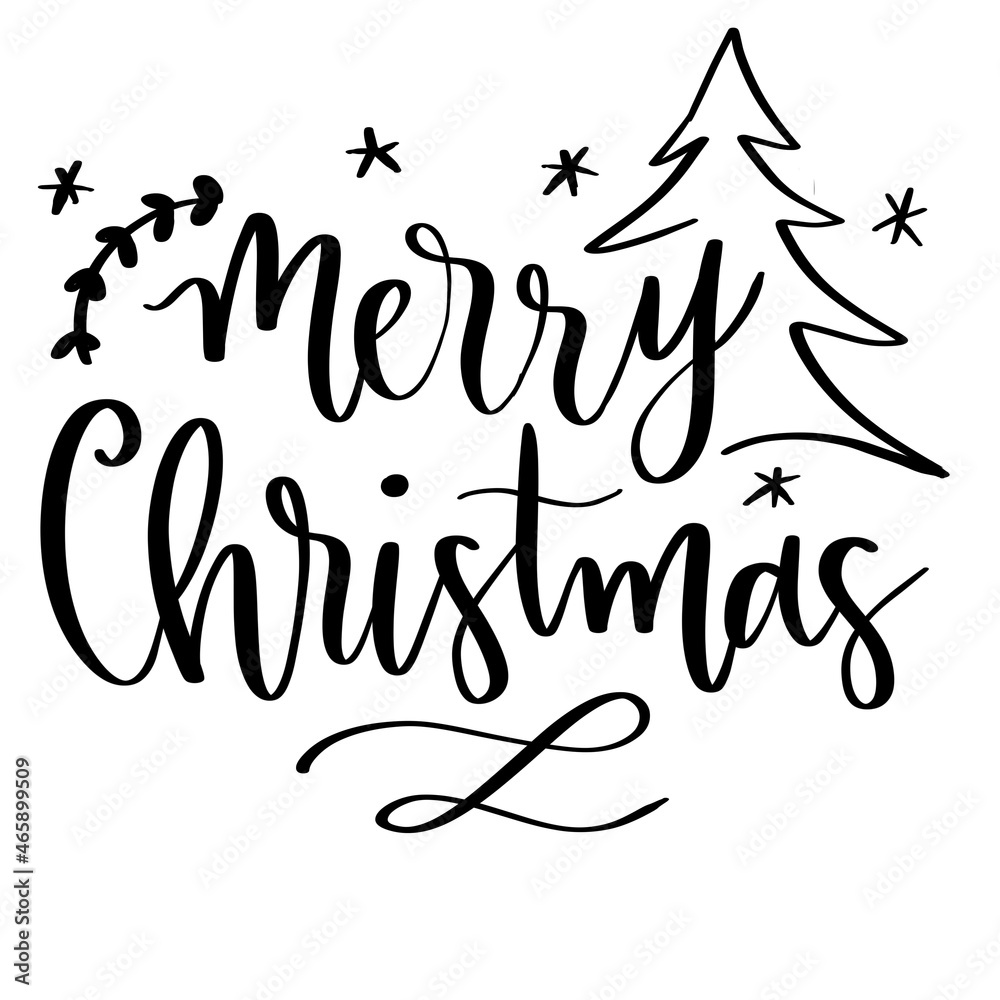 Merry Christmas Design Calligraphic Lettering Card template. Creative typography for Holiday Greetings Vector Illustration Merry Christmas Design Calligraphic Lettering Card template. Creative typography for Holiday Greetings Vector Illustration