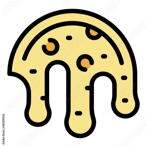 Pancake dough icon. Outline pancake dough vector icon color flat isolated