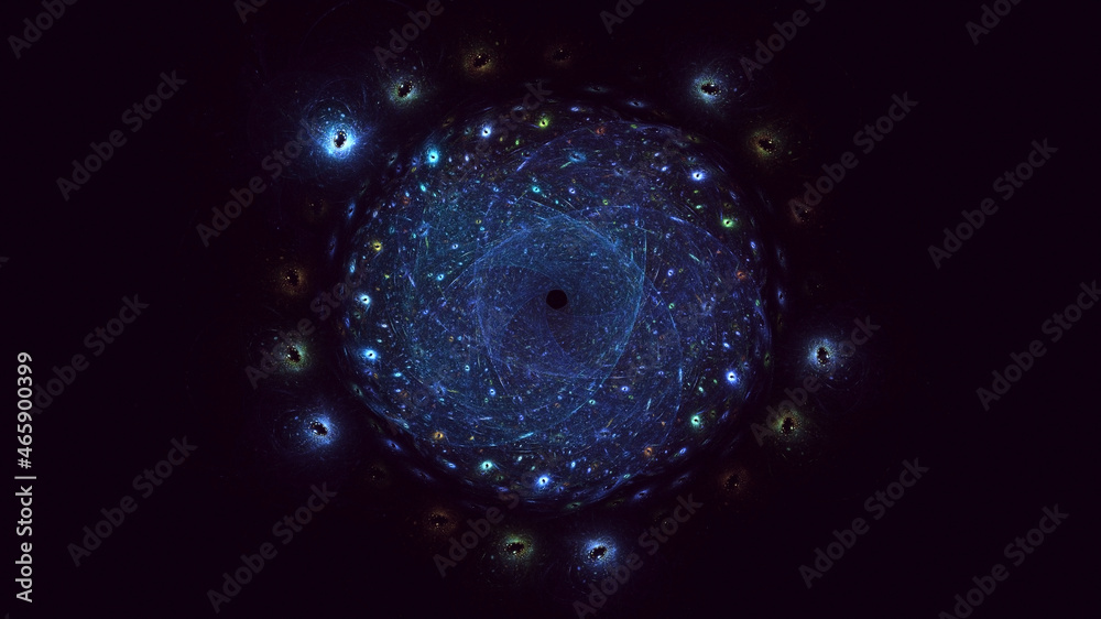 Obraz premium 3D rendering abstract round light background