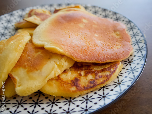 Homemade Pancake in a plate, Close up