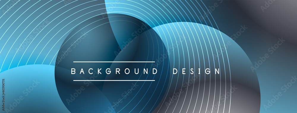 Gradient circles with shadows. Vector techno abstract background. Modern overlapping forms wallpaper background, design template Gradient circles with shadows. Vector techno abstract background. Modern overlapping forms wallpaper background, design template
