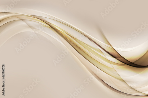 Abstract brown waves trendy background with blur gradients gold colors.