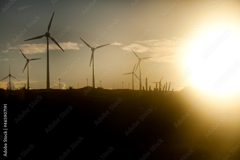 Aero generator - Wind Turbine at Windimill Power plant. High quality photo