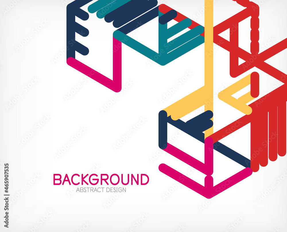 Abstract background. Color lines on white background. Linear abstract composition. Techno or business concept for wallpaper, banner, background, landing page Abstract background. Color lines on white background. Linear abstract composition. Techno or business concept for wallpaper, banner, background, landing page