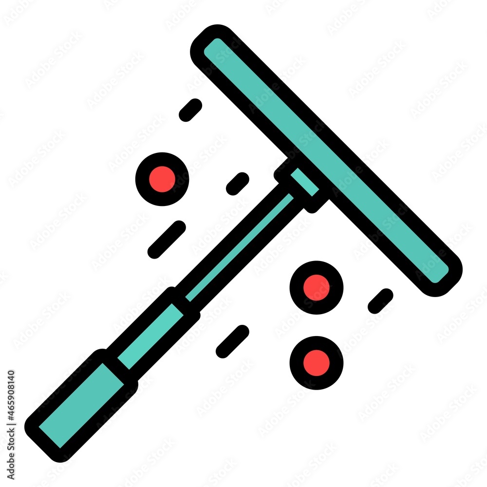 Croupier tool icon. Outline croupier tool vector icon color flat isolated Croupier tool icon. Outline croupier tool vector icon color flat isolated