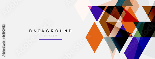 Color triangles composition, geometric abstract background. Techno or business concept, pattern for wallpaper, banner, background, landing page