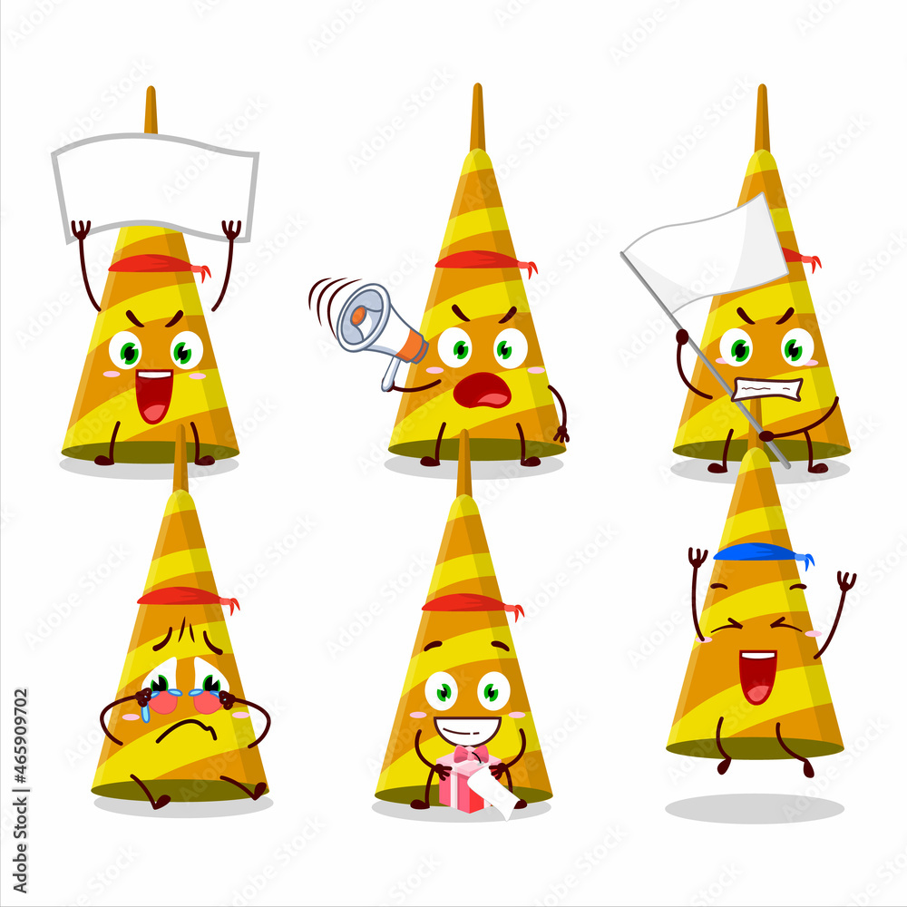 Mascot design style of long trumpet character as an attractive supporter Mascot design style of long trumpet character as an attractive supporter