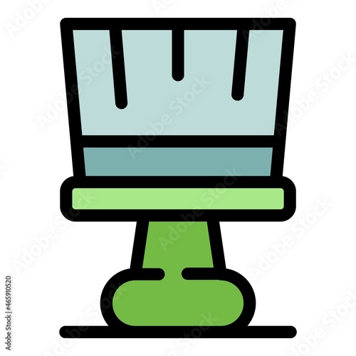 Builder putty knife icon. Outline builder putty knife vector icon color flat isolated