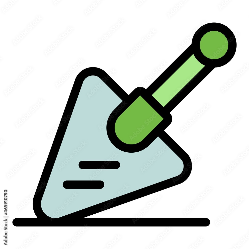 Putty knife tool icon. Outline putty knife tool vector icon color flat isolated Putty knife tool icon. Outline putty knife tool vector icon color flat isolated