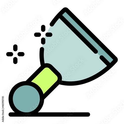Clean putty knife icon. Outline clean putty knife vector icon color flat isolated