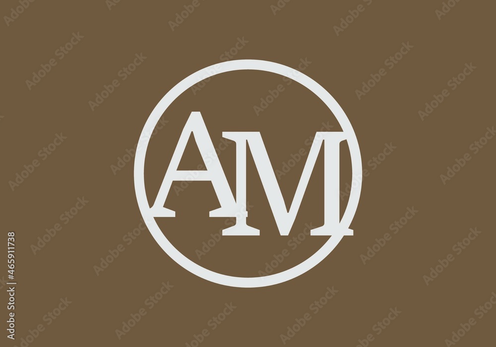 Unique shape of AM initial letter Unique shape of AM initial letter
