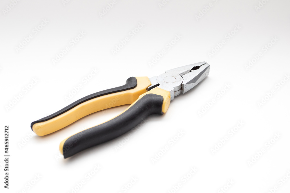 New pliers tool on white background New pliers tool on white background