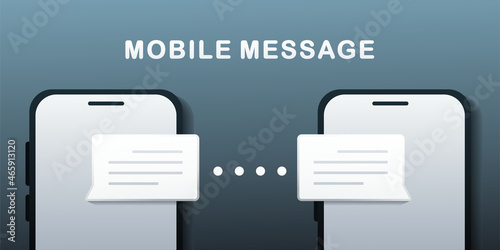 Mobile phone chat message notification. Online talking, speak, conversation, dialog concept. Illustration vector