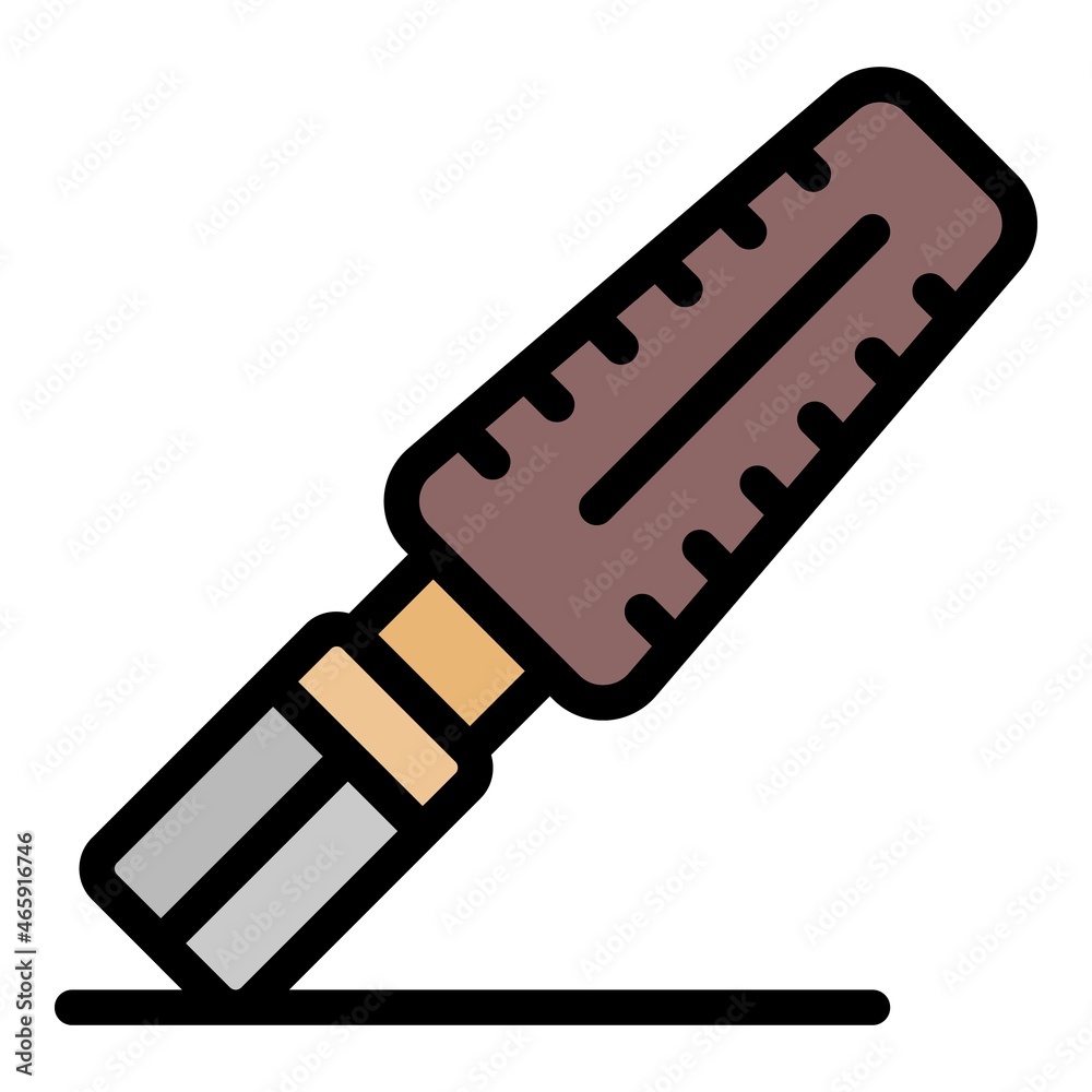 Police metal detector icon. Outline police metal detector vector icon color flat isolated Police metal detector icon. Outline police metal detector vector icon color flat isolated