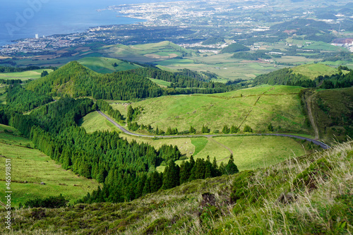 amazing mountain landscape on azores islands