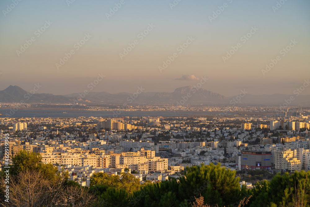 View of Tunis  from the mountain, Tunisia