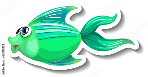 Cute fish sea animal cartoon sticker