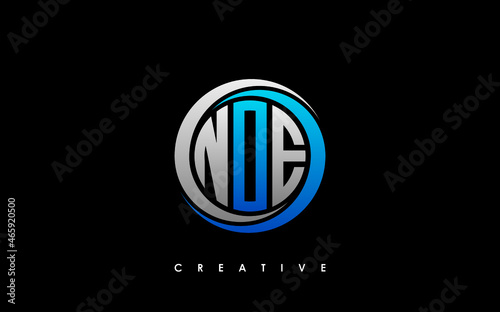NOE Letter Initial Logo Design Template Vector Illustration