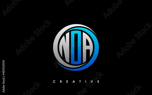 NOA Letter Initial Logo Design Template Vector Illustration photo