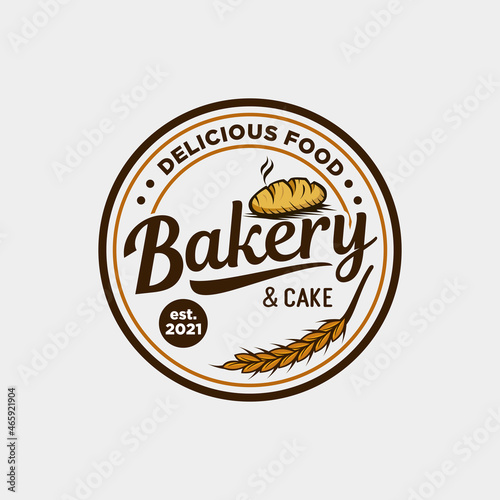 Bakery logo template Premium Vector