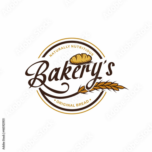 Bakery logo template Premium Vector