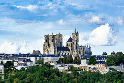 Cathedral in Laon, the medieval city and ancient capital of France
