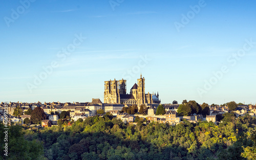 Cathedral in Laon, the medieval city and ancient capital of France