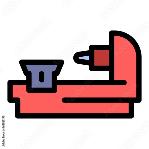 Technology milling machine icon. Outline technology milling machine vector icon color flat isolated